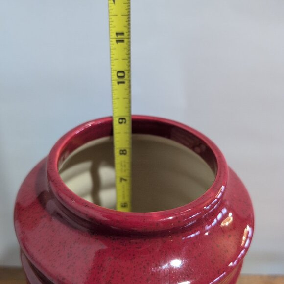 Pier One Ribbed Red W/ Black Speckles Canister W/ Lid Replacement For Set - Picture 11 of 14